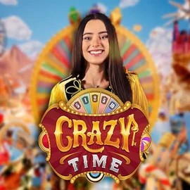 Live Casino logo of Crazy Time from Evolution at Lucky Ones Casino